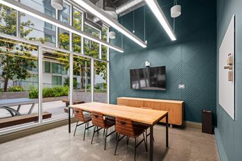 Conference room space at l seven apartments in san francisco, ca 94103